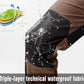 Rdruko Men's Snow Ski Pants Waterproof Insulated Winter Outdoor Snowboard Hiking Fleece Pants with Belt