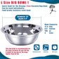 2 Pack, L Size Bowls, Matches Vexong L Size Elevated Dog Bowl Stand, for Dogs Between 60 and 100 lb, Stainless Steel Dog Bowl, Capacity 0.8 Gal / 12.5 Cup / 106 Oz / 3 Liter, Rustproof, Durable,