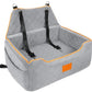 Dog Car Seat for Large/Medium Dog, Booster Seat for Dogs Under 55Lbs or 2 Small Puppy, Detachable and Washable Travel Pet Bed with Thick Cushion and Storage Pockets (Gray)
