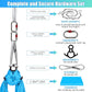 Aerial Silks Kit & Aerial Yoga Hammock - 11Yd Premium Fabric Hardware - Easy Setup for Flying Yoga, Aerial Swing & Fitness - Supports Up to 14ft Rigging