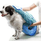 Tuff Pupper Quick Dry Towel for Dogs | Ultra Absorbent Microfiber Shammy | Extra Large 35x15 Size for All Breeds | Comfortable Hand Pockets | Indoor Outdoor Use | Durable Material | Machine Washable