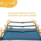 Folding Raised Dog Cot, Large Outdoor Elevated Dog Bed, Cooling Chew Proof Pet Cots Bed, Portable, Heavy Duty Up to 160 lbs, Pet Cot for Camping, Home, Dark Blue, 43"x27"x7"