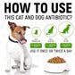 Antibiotics for Dogs | Antibiotics for Cats | Herbal Supplement for Digestion, Breathing, Urination | for Infections, Cough, Allergies | Beef Flavor & Cranberry | for All Pet Breeds | 2 Oz