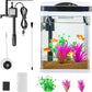 VEVOR Fish Tank Aquarium, 2 Gallon LED Square Ultra-Clear Glass Tank Temperature Monitoring Adjustable 7 Color Lighting, Self Cleaning System Fishbowl for Freshwater & Saltwater Fish Home,Office,Pet