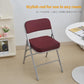 BOOSDEN Padded Folding Chair 2 Pack, Foldable Chair with Thick Cushion, Heavy Duty Metal Folding Chair for Outdoor & Indoor & Dining & Party, Red