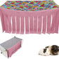RIOUSSI Guinea Pig Hideout Hideaway Corner Fleece Toys Cage Accessories with Reversible Sides, Heart/Gray+Pink, 27"x14"x14"