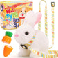 Tagitary Plush Toys Electronic Toy with Sounds,Wiggling Ears,Twitching Mouth and Nose, Interactive Rabbit Toy for Kids with Leash,Easter Christmas Birthday Gift for Toddlers Kids
