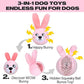 Fida Squeaky Dog Toys for Aggressive Chewers 3 in 1, Dog Chew Toys with 3 Layers,Interactive Dog Toys for Large Dogs Balls to Keep Them Busy for Small Medium Dogs(Pink Bunny)