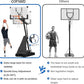 Basketball Hoop Outdoor with 44/54 Inch Shatterproof Backboard, 5.25-10FT Height Portable Basketball Hoop with Sandbag, Adjustable Basketball Goal System