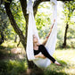5.5 Yards Aerial Silks Yoga Swing Set - Aerial Yoga Hammock Kit Anti-Gravity Flying for Fitness, Low/Non Stretch Nylon Tricot Fabric Hardware Included for Dance