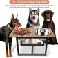 Elevated Dog Bowls for Large Dogs, Raised Dog Bowl Stand with Two X-Large Stainless Steel Bowls for Dogs, 3.5L Capacity, Rustic Walnut