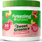 Amazing Grass Sweet Greens and Superfoods Powder for Digestive Health, Greens Powder, Digestive Enzymes, Probiotics, Spirulina, Chlorella, Peach Hibiscus, 30 Servings