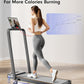 Foldable Treadmill with 8% Incline, Upgrade 3.5HP Low Noise Walking Pad Treadmill with Handle Bar, Trisomy 4 in 1 Portable Under Desk Treadmills for Home/Office, 330 Lbs Capacity, APP & Remote Control
