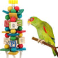Rypet Wood Bird Chewing Toy for Cage, Wooden Birds Cage Toys for Helping Trim Beak, Parrot Toys for African Grey Parrots Cockatoos Amazon Parrot and Other Small to Medium Parrots