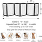 ZJSF Freestanding Dog Fence Indoor, Foldable Dog Gate for Doorways, Stairs or Hallways, Sturdy Wood Extra Wide Pet Gate with Support Feet for The House, Black, 32 "Height-6 Panels