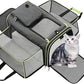 Cat, Dog Carrier for Pets Up to 20 Lbs,Sides Expandable Pet Carrier Bag Large Mesh Safe,Airline Approved Animal Carrier,Soft Sided Collapsible Pet Travel Carrier,Foldable Portable Pet Home (Green)