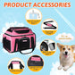 Petskd Top-Expandable Pet Carrier 18x11x11 Inches Delta American United Airline Approved, Soft-Sided Carrier for Small Cats and Dogs with Locking Safety Zippers and Anti-Scratch Mesh(Pink)