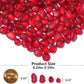 Sea Glass Stones - 2.9LB/46.4oz Red Frosted Glass Pebbles Gemstones - Perfect for Aquarium Rocks, Fish Tank Gravel, Vase Fillers, Seaglass DIY Crafts, and Home Decor