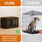 42" Heavy Duty Dog Crate Furniture for Small,Medium and Large Dogs,Rustic Wooden Dog Cage Kennel Indoor Furniture with Waterproof Top,Decorative Pet House Side End Table (Black & Wood)