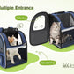 Pecute Pet Carrier Backpack, Cat Backpack Carrier, Expandable with Breathable Mesh for Small Dogs Cats Puppies, Dog Backpack Carrier for Hiking Travel Camping Outdoor, Hold Pets Up to 17 Lbs