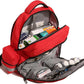Red Medicine Backpack for School Empty First Aid Bag for Trauma Medication Safety Backpack Travel Paramedic Bag EMS EMT for Nurse Responder(bag only)