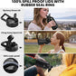 Insulated Water Bottle 64 oz, Triple Wall Vacuum Stainless Steel (Cold for 48 Hrs), Leak Proof & Non-BPA, Half Gallon Water Flask Jug with Paracord Handle & Straw Spout Lids, Magic Black