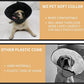 Adjustable Dog Cat Cone,Soft Recovery Cat Cone Collar,Dog Protective Collar for Cats,Puppy and Dogs,Black,Large