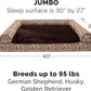 Furhaven Orthopedic Dog Bed for Large Dogs w/ Removable Bolsters & Washable Cover, For Dogs Up to 95 lbs - Plush & Southwest Kilim Woven Decor Sofa - Desert Brown, Jumbo/XL