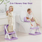 Potty Training Seat, Toddler Toilet Seat for Kids Boys Girls, 2 in 1 Potty Training Toilet for Kids, Splash Guard Anti-Slip Pad Step Stool, Adjust High Potty Chair for Toddler Kid Boys Girls