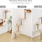 Cat Tree Wall Mounted with 4 Levels Shelves, 73" Wood Corner Tower Inside Kitten Scratching Post for Climbing,Perching and Lounging (Left to Right)
