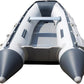 Newport 8ft 10in Dana Inflatable Sport Tender Dinghy Boat - 3 Person - 10 Horsepower - USCG Rated, White/Gray