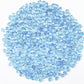0.88LB Light Blue Fish Tank Gravel Aquarium Glass Stones Sea Glass Pebbles Aquarium Gravel Rocks Fish Tank Rocks, Beads Pebbles Rock Sand Glass Gems Stones for Vase Filler Turtle Fish Tank Decoration