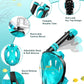 Mask Fins Snorkeling Gear for Adults, Full Face Snorkel Mask & Adjustable Swim Fins Snorkel Set, Panoramic View Snorkel Mask Dry Top Anti-Fog Anti-Leak