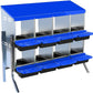 Chicken Nesting Box,8 Compartment Nesting Boxes for Laying Eggs with Legs,Wall Mount Poultry Roll Away Chicken Laying Boxes,Easy Egg Collection,Cleanable Pull Out Hen Roosting Boxes 8 Hole