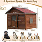 Waterproof Dog Houses for Large Dogs Outside with Door and Window, Luxury Dog House Outdoor, Sturdy Pet House for All Seasons and All Weather, 5XL