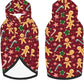Christmas with Gingerbread Men, Candies Hoodie,Christmas Cosplay Dog Clothes with Pocket and Hat Winter Clothes Sweaters X-Small