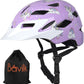 Kids Bike Helmet,Bavilk Kids Boys Girls Bike Helmets with LED Light Detachable Visor Children Youth Teen Multi-Sport for Skating Cycling Scooter Skateboard Adjustable & Lightweight 19.7"-22.4"
