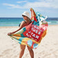 Dock & Bay Beach Towel - Quick Dry, Sand Free - Compact, Lightweight - 100% Recycled - Includes Bag - Party in Pink - Set of 4 - Large (160x90cm, 63x35)