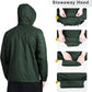 Outdoor Ventures Men's Rain Jacket Waterproof Lightweight Packable Rain Shell Raincoat with Hood for Golf Hiking Travel