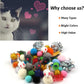 60 Pack Cat Toys - Assorted Kitten, Mouse, Crinkle & Pom Pom Balls