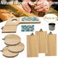 Wooden Hamster Cage Platform Set 9 Pack Wood Juvenile Chinchilla Shelves, Squirrel L-Shape Corner Ledge with Hole Cooling Standing Board, Rat Cage Accessories for Gerbil Small Animal Climbing