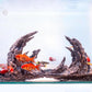 Novelsite Fish Tank Decor- Jagged Canyon Rock Formation ，Made of Solid Sandstone，Suitable for a Variety of Fish Tank Scenes, DIY Planting Moss, Safe and Non-Toxic