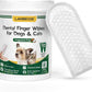 LANBEIDE Updated Larger Pet Teeth Cleaning Wipes for Dogs & Cats, Dog Dental Wipes No-Rinse Dog Finger Toothbrush for Reducing Plaque & Tartar, Breath Freshener Dental and Gum Care Pet Wipes 50 Counts