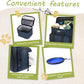 Dog Travel Bag Airline Approved–Pet Travel Tote with Collapsible Bowls,Food Containers & Feeding Mat–Multi-Pocket Organizer for Dogs & Cats, Durable & Water-Resistant for Hiking,Trips,Outdoors