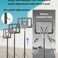 IGL Portable Basketball Hoop, 5.6-10FT Adjustable Basketball Goal System, 44 Inch Outdoor Basketball Hoop & Goals for Kids, Youth, and Adults in The Backyard, Driveway with PC Backboard