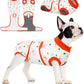 FUAMEY Recovery Suit for Dogs After Surgery,Soft Breathable Dog Bodysuit E-Collar & Cone Alternative Surgical Suit,Male Female Dog Neuter Spay Suits Anti Licking Wounds Onesie Red Flower M
