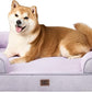 EHEYCIGA Orthopedic Dog Beds Large Sized Dog, Waterproof Memory Foam Pet Bed with Sides, Non-Slip Bottom Large Pet Bed with Washable Removable Cover, Lilac