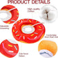Cat Cone Collar Soft, Cute Cat Donut Collar After Surgery, Adjustable Kitten Recovery Cones to Stop Licking, Lightweight Neck Elizabethan Collars for Cats Kittens (Red, Small)