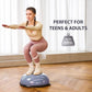 ZELUS Balance Ball Trainer with Resistance Bands and Foot Pump, Inflatable Yoga Ball for Home Gym Workouts, 23 Inch Exercise Half Ball for Balance Training Core Strength Fitness More, 330lb Cap