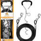 Heavy Duty Dog Tie Out Cable and Stake for Large to Extra Large Dogs Upto 150 LBs – Anti-Tangle, Rust-Resistant, 360° Swivel Leash System – 18 Inches Spiral Anchor and 7mm 30 FT Long Leash